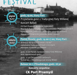Dookoła Wody Festiwal 19-20 lipca br. w Sandomierzu.