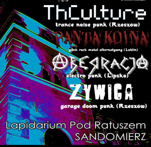 Koncert zespołów Thculture, Aberracja, Panta Koina, Żywica