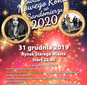Powitanie Nowego Roku 2020 w Sandomierzu !!!