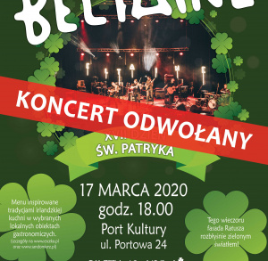 XVII Dzień Świętego Patryka - Koncert zespołu Beltaine ODWOŁANY