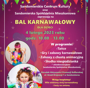 Bal karnawałowy dla dzieci