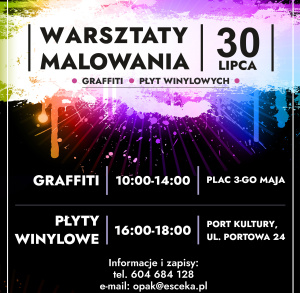Warsztaty malowania graffiti i płyt winylowych