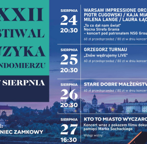 XXXII Festiwal Muzyka w Sandomierzu 2023