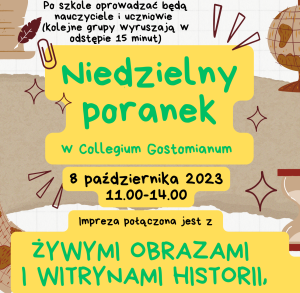 Niedzielny poranek w Collegium Gostomianum