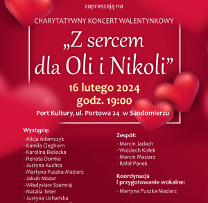 Koncert charytatywny "Z sercem dla Oli i Nikoli"