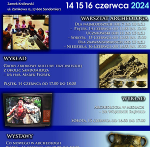 Europejskie Dni Archeologii 2024 w Muzeum Zamkowym w Sandomierzu
