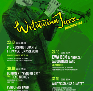 Witamina Jazz 2026  jazzowy festiwal wraca do Sandomierza