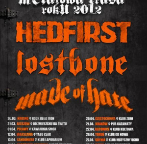 Metalowa Trasa Roku 2012 - Hedfirst, Lostbone, Made Of Hate