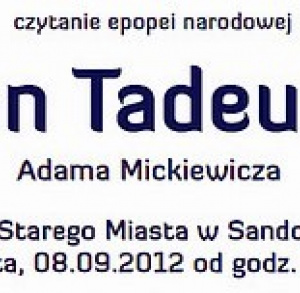 Wspólne czytanie epopei narodowej Adama Mickiewicza "Pan Tadeusz"
