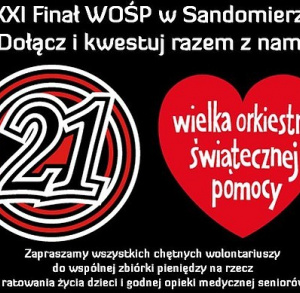 XXI Finał Wielkiej Orkiestry Świątecznej Pomocy w Sandomierzu