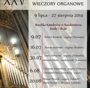 XXV SANDOMIERSKIE WIECZORY ORGANOWE 2014