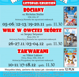 Poranki Młodego Widza - projekcje filmowe dla najmłodszych