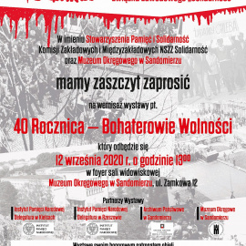 Bohaterowie Wolności. Zaproszenie na wernisaż wystawy w Muzuem Okręgowym w Sandomierzu