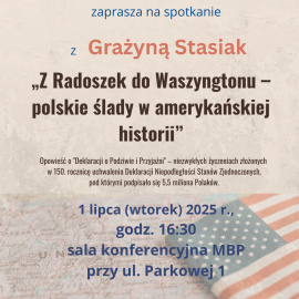 Spotkanie z Grażyną Stasiak 1 lipca 2025
