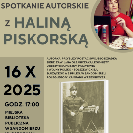 Spotkanie autorskie z Haliną Piskorską