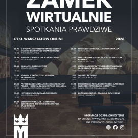 Zamek wirtualnie. Spotkania prawdziwe 2026 – nowa edycja wykładów online w Muzeum Zamkowym w Sandomierzu (5.05.-18.12.2026)