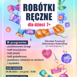 Robótki ręczne – nabór na zajęcia dla dzieci