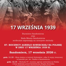 87. Rocznica agresji sowieckiej na Polskę oraz Dzień Sybiraka