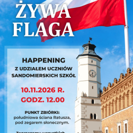Żywa flaga na sandomierskim Rynku